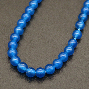 Natural Alabaster,Round,Dyed,Blue,3mm,Hole:0.4mm,about 125pcs/strand,about 6g/strand,5 strands/package,15"(38cm),XBGB03972vbnb-L001