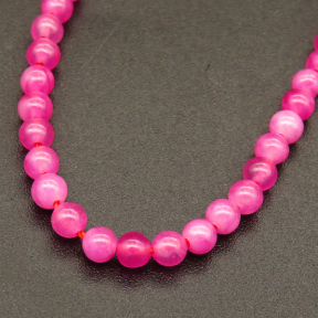 Natural Alabaster,Round,Dyed,Pink,3mm,Hole:0.4mm,about 125pcs/strand,about 6g/strand,5 strands/package,15"(38cm),XBGB03981vbnb-L001