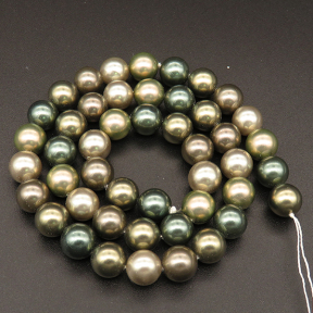 Shell Pearl Beads,Round,Dyed,Mixed color,8mm,Hole:1mm,about 48pcs/strsnd,about 36g/strand,5 strands/package,15"(38cm),XBSP00408bbov-L001