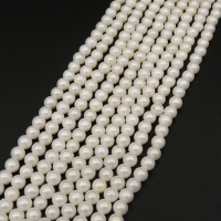 Shell Pearl Beads,Round,Dyed,AB White,4mm,Hole:0.5mm,about 97pcs/strsnd,about 9g/strand,5 strands/package,15"(38cm),XBSP00506vbnb-L001