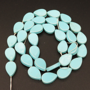 Shell Pearl Beads,Flat Drop,Dyed,Light blue,12*16*3mm,Hole:0.5mm,about 25pcs/strsnd,about 29g/strand,5 strands/package,16"(40cm),XBSP00720hobb-L001