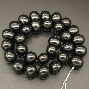 Shell Pearl Beads,Egg shape,Dyed,Black,13*16mm,Hole:1mm,about 30pcs/strsnd,about 120g/strand,5 strands/package,15"(38cm),XBSP00748hobb-L001