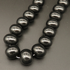 Shell Pearl Beads,Egg shape,Dyed,Black,13*16mm,Hole:1mm,about 30pcs/strsnd,about 120g/strand,5 strands/package,15"(38cm),XBSP00748hobb-L001