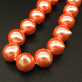 Shell Pearl Beads,Onion,Dyed,Pink,13*15mm,Hole:1mm,about 29pcs/strsnd,about 84g/strand,5 strands/package,15"(38cm),XBSP00751hobb-L001