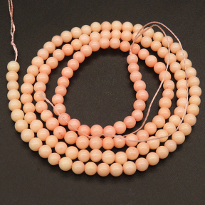 Natural Coral,Red Coral,Round,Light pink,3mm,Hole:0.4mm,about 125pcs/strand,about 6g/strand,5 strands/package,15"(38cm),XBGB04116biib-L001