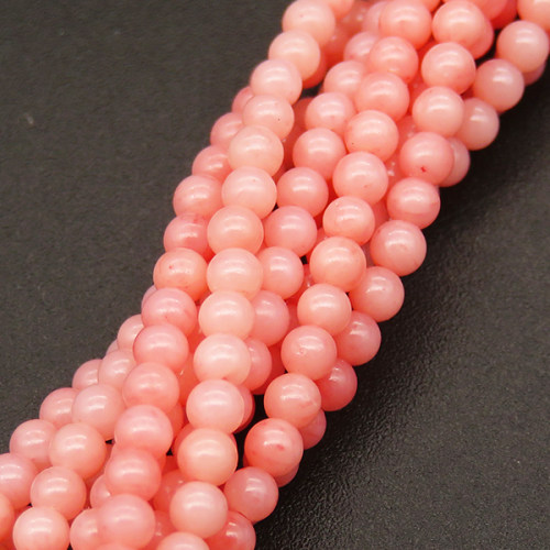 Natural Coral,Red Coral,Round,Pink,2mm,Hole:0.4mm,about 190pcs/strand,about 3g/strand,5 strands/package,15"(38cm),XBGB04119biib-L001