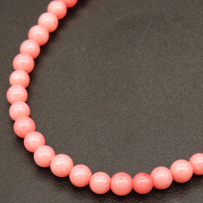 Natural Coral,Red Coral,Round,Dark pink,3mm,Hole:0.4mm,about 125pcs/strand,about 6g/strand,5 strands/package,15"(38cm),XBGB04122biib-L001