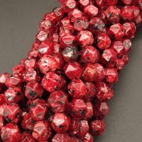 Natural Alabaster,Star Faceted,Dyed,Dark Red,8mm,Hole:1mm,about 48pcs/strand,about 25g/strand,5 strands/package,15"(38cm),XBGB04158bhva-L001