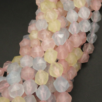 Natural Alabaster,Star Faceted,Dyed,Mixed color,8mm,Hole:1mm,about 48pcs/strand,about 25g/strand,5 strands/package,15"(38cm),XBGB04167bhva-L001