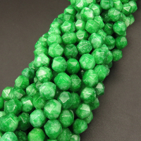 Natural Alabaster,Star Faceted,Dyed,Green,8mm,Hole:1mm,about 48pcs/strand,about 25g/strand,5 strands/package,15"(38cm),XBGB04170bhva-L001