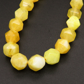 Natural Alabaster,Star Faceted,Dyed,Yellow,8mm,Hole:1mm,about 48pcs/strand,about 25g/strand,5 strands/package,15"(38cm),XBGB04185bhva-L001