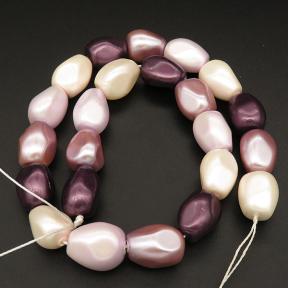 Shell Pearl Beads,Irregular Nuggets,Dyed,Mixed color,15*15*18mm,Hole:1mm,about 29pcs/strand,about 120g/strand,5 strands/package,16"(40cm),XBSP00226hobb-L001