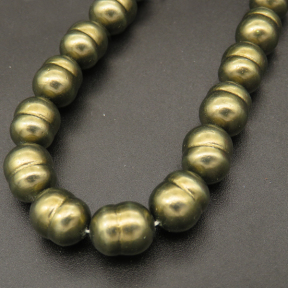 Shell Pearl Beads,Eight-charcater,Dyed,Dark green,9*11mm,Hole:1mm,about 37pcs/strand,about 55g/strand,5 strands/package,16"(40cm),XBSP00232hobb-L001