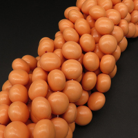 Shell Pearl Beads,Flat Round,Dyed,Orange,14*10mm,Hole:1mm,about 27pcs/strand,about 90g/strand,5 strands/package,15"(38cm),XBSP00236hobb-L001