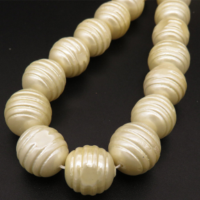 Shell Pearl Beads,Threaded Cylinder,Dyed,White,15mm,Hole:1.5mm,about 27pcs/strand,about 135g/strand,5 strands/package,16"(40cm),XBSP00253hobb-L001