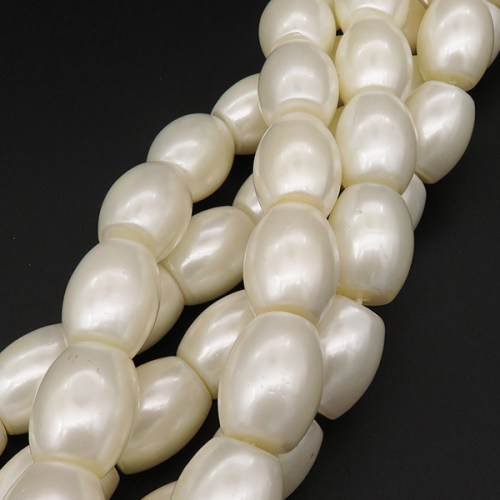 Shell Pearl Beads,Drum Beads,Dyed,White,14*16mm,Hole:1mm,about 25pcs/strand,about 140g/strand,5 strands/package,16"(40cm),XBSP00273hobb-L001