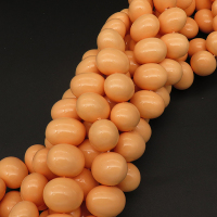 Shell Pearl Beads,Egg shape,Dyed,Rouge,16*20mm,Hole:1.5mm,about 25pcs/strand,about 180g/strand,5 strands/package,16"(40cm),XBSP00310hobb-L001