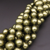 Shell Pearl Beads,Egg shape,Dyed,Dark green,16*20mm,Hole:1.5mm,about 25pcs/strand,about 180g/strand,5 strands/package,16"(40cm),XBSP00311hobb-L001