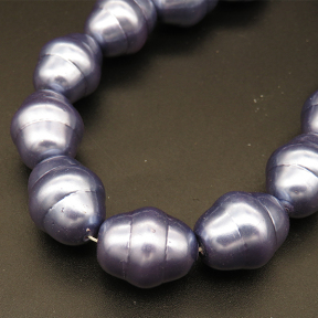 Shell Pearl Beads,Oval,Dyed,Light purple,15*18mm,Hole:1.5mm,about 22pcs/strand,about 120g/strand,5 strands/package,16"(40cm),XBSP00336hobb-L001