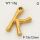 304 Stainless Steel Pendant & Charms,The letter K,Polished,Vacuum plating gold,12x15mm,about 1.5g/pc,5 pcs/package,PP4000092aaho-900