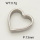 304 Stainless Steel Linking rings,Heart,Polished,True color,13mm,about 1.8g/pc,5 pcs/package,PP4000179aaha-900