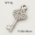 304 Stainless Steel Pendant & Charms,Clover key,Polished,True color,15x25mm,about 3.5g/pc,5 pcs/package,PP4000302aahj-900
