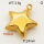 304 Stainless Steel Pendant & Charms,Hollow star,Hand polished,Vacuum plating gold,24mm,about 2.5g/pc,5 pcs/package,PP4000346baka-900