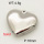 304 Stainless Steel Pendant & Charms,Solid heart,Hand polished,True color,16mm,about 4.6g/pc,5 pcs/package,PP4000415aaho-900
