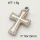 304 Stainless Steel Pendant & Charms,Cross,Polished,True color,13x16mm,about 1.7g/pc,5 pcs/package,PP4000453aaha-900
