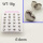 304 Stainless Steel Ear Studs,Heart,Polished,True color,6mm,about 18.0g/package,12 pairs/package,3E2002010bhkk-900
