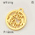 304 Stainless Steel Pendant & Charms,Mama,Polished,Vacuum plating gold,12mm,about 0.6g/pc,5 pcs/package,3P2001532aahh-906