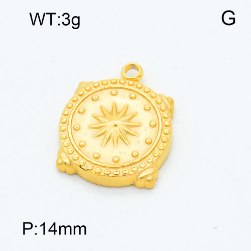 304 Stainless Steel Pendant & Charms,Alarm clock,Polished,Vacuum plating gold,14mm,about 3.0g/pc,5 pcs/package,3P2002372aahm-906