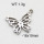 304 Stainless Steel Pendant & Charms,Rhinestone,Butterfly,Polished,True color,16x19mm,about 1.3g/pc,5 pcs/package,6AC300533aaho-906