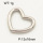 304 Stainless Steel linking rings,Heart,Polished,True color,P:13x16mm,about 1.0g/pc,5 pcs/package,3P2001518vabo-066