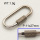 304 Stainless Steel Screw Clasps,Oval,Hemp nut,Polished,True color,P:11x27mm,about 1.9g/pc,5 pcs/package,3P2002194aajl-066