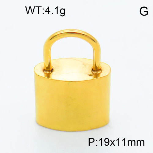 304 Stainless Steel Pendants,Padlock,Sphere,Hand polished,Vacuum plating gold,P:19x11mm,about 4.1g/pc,5 pcs/package,3P2002362aaim-066