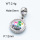 304 Stainless Steel European Dangle Beads,Epoxy,Flat round,Flamingo,Polished,True color,Color,P:12mm,Hole:5mm,about 2.4g/pc,5 pcs/package,3P3000138aaji-066