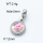 304 Stainless Steel European Dangle Beads,Epoxy,Flat round,Faith over fear,Polished,True color,Pink,P:12mm,Hole:5mm,about 2.4g/pc,5 pcs/package,3P3000156aaji-066
