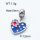 304 Stainless Steel European Dangle Beads,Epoxy,National flag,Polished,True color,Color,P:12mm,Hole:5mm,about 1.5g/pc,5 pcs/package,3P3000198aaji-066