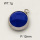 304 Stainless Steel Acrylic Pendants,Flat round,Faceted,Polished,True color,Royal blue,12mm,about 1.0g/pc,5 pcs/package,3P4000644vaii-066