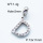 304 Stainless Steel European Dangle Beads,Rhinestone,Letter D,Polished,True color,White,P:13x11mm,Hole:5mm,about 1.4g/pc,5 pcs/package,3P4000735aajl-066