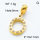 304 Stainless Steel European Dangle Beads,Rhinestone,Letter O,Polished,Vacuum plating gold,White,P:13x11mm,Hole:5mm,about 1.3g/pc,5 pcs/package,3P4000756aakj-066