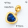 304 Stainless Steel European Dangle Beads,Rhinestone,Heart,Polished,Vacuum plating gold,Royal blue,12mm,Hole:5mm,about 2.0g/pc,5 pcs/package,3P4000792aajo-066