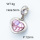 304 Stainless Steel European Dangle Beads,Rhinestone,Heart,Polished,True color,Pink,12mm,Hole:5mm,about 2.0g/pc,5 pcs/package,3P4000797avja-066