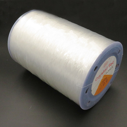 Nylon Thread,Elastic Cord,White,0.6mm,about 500m/roll,about 390g/group,1 roll/package,XMT00380vila-L003