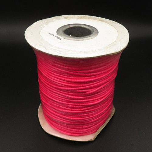 Made in Korea Waxed Cord,Round rope,Red,2mm,about 100Yard/roll,about 400g/roll,1 roll/package,XMT00474bobb-L003