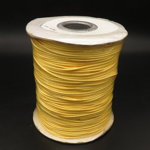 Made in Korea Waxed Cord,Round rope,Light yellow,1.5mm,about 200Yard/roll,about 400g/roll,1 roll/package,XMT00490bobb-L003
