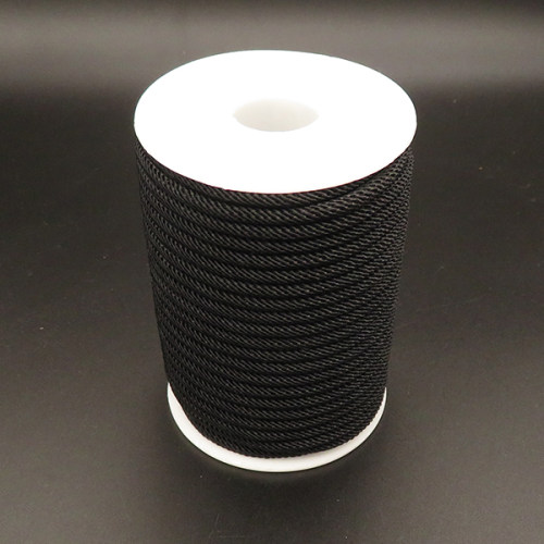 Nylon Thread,Milan Thread & Cord,Black,4mm,about 20m/roll,about 160g/roll,1 roll/package,XMT00520ajvb-L003