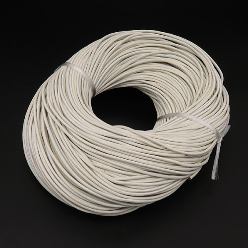 Leather Cord,Cowhide round line,White,1.5mm,about 100m/roll,about 180g/roll,1 roll/package,XMT00559bnbb-L003