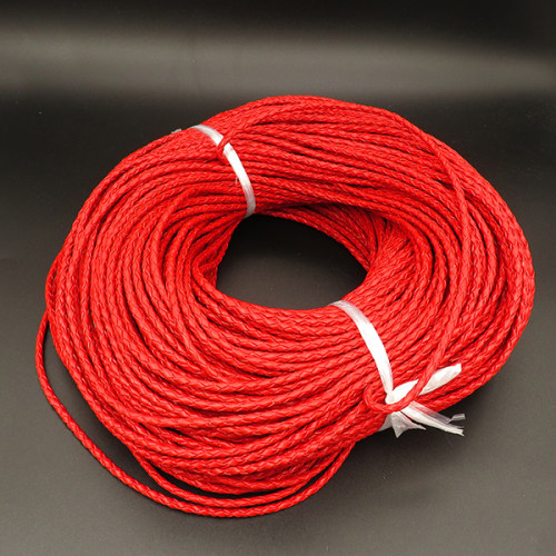 Grade A,Leather Cord,Environmental protection,First layer of cowhide,Hand-knitted round rope,Red,3mm,,,10 m/package,XMT00580ahjb-L003